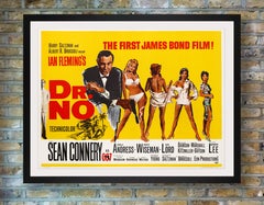 James Bond 'Dr. No' Original Vintage British Quad Movie Poster, 1962