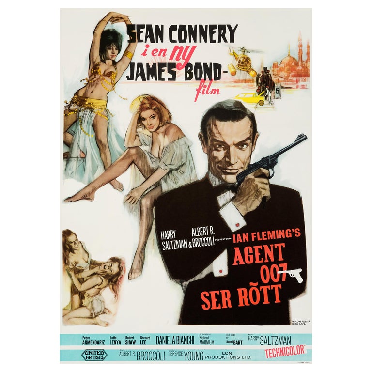 James Bond From Russia With Love Vintage Swedish Movie Poster By Fratini 1964 For Sale At 1stdibs