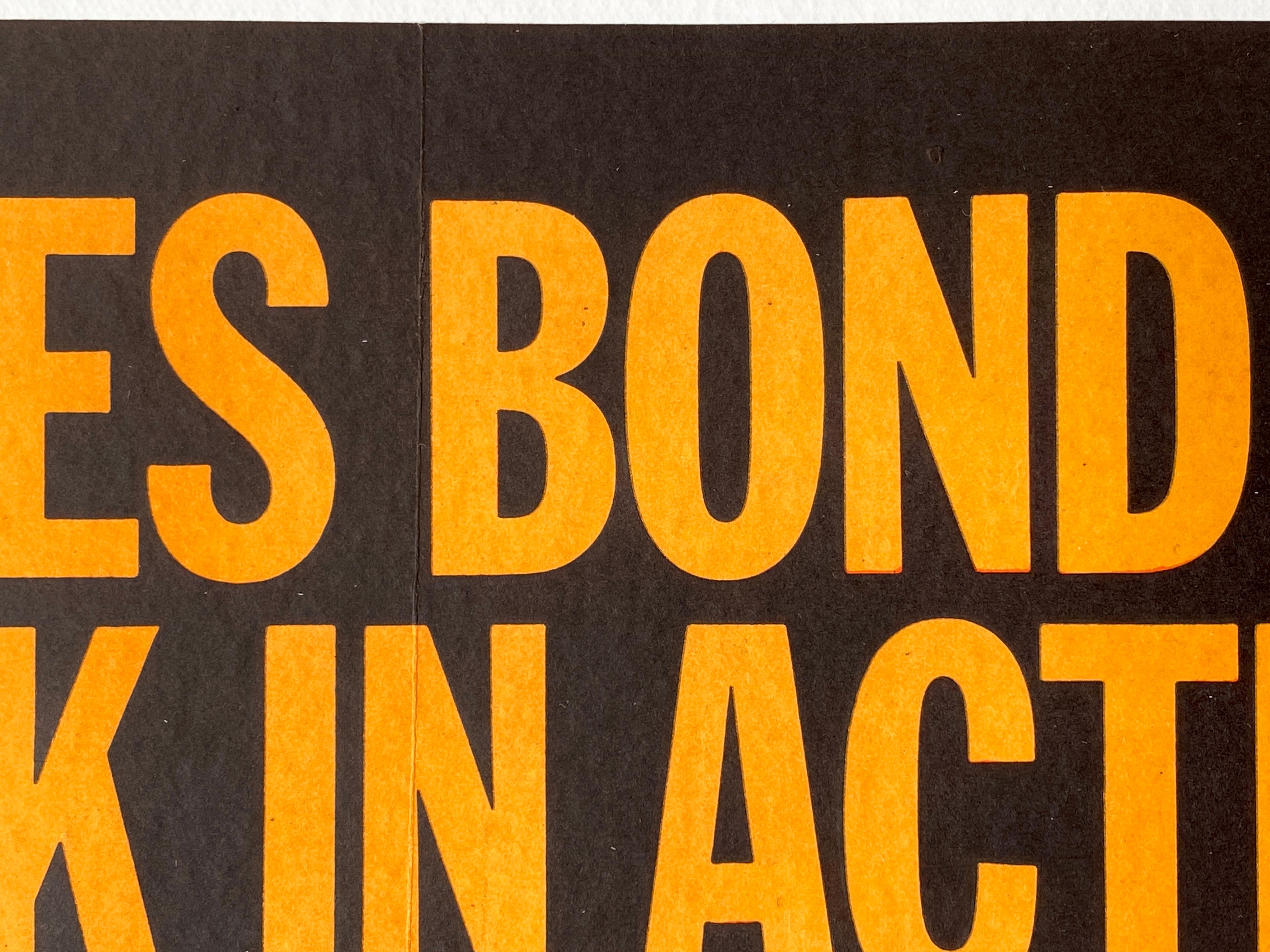 James Bond 'Goldfinger' Original Vintage British Quad Movie Poster, 1964 In Good Condition For Sale In Devon, GB
