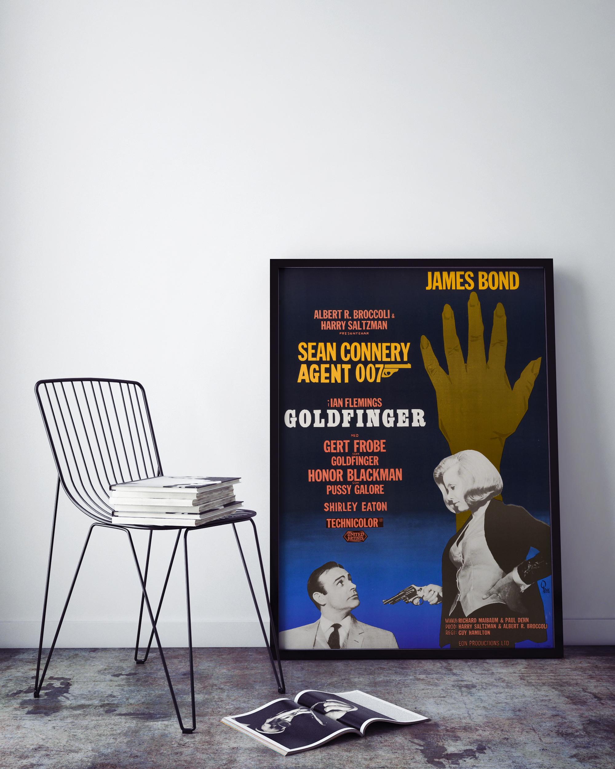 Mid-Century moderno Poster cinematografico originale di James Bond 