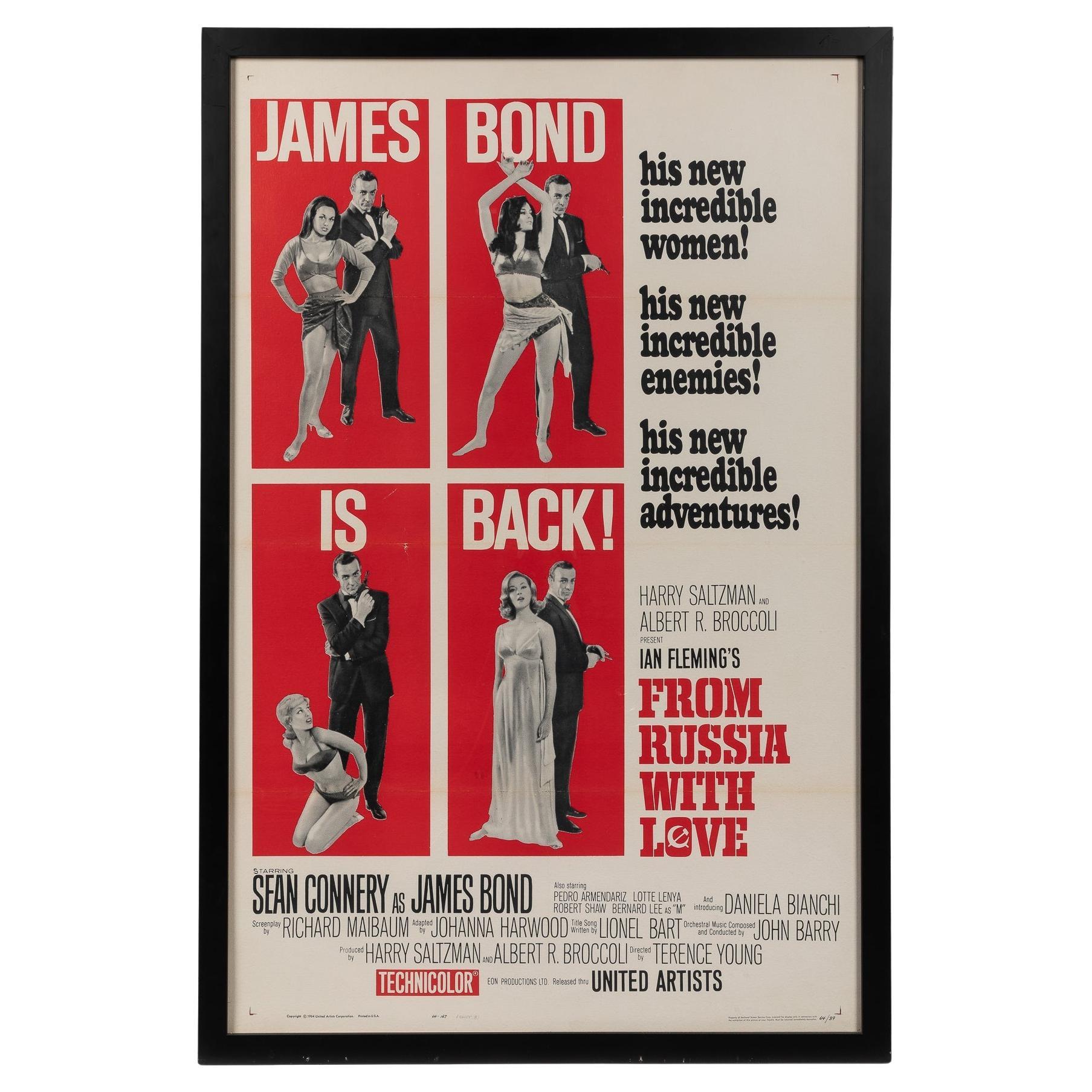 "James Bond è tornato. Poster cinematografico d'epoca "From Russia with Love", 1964 in vendita