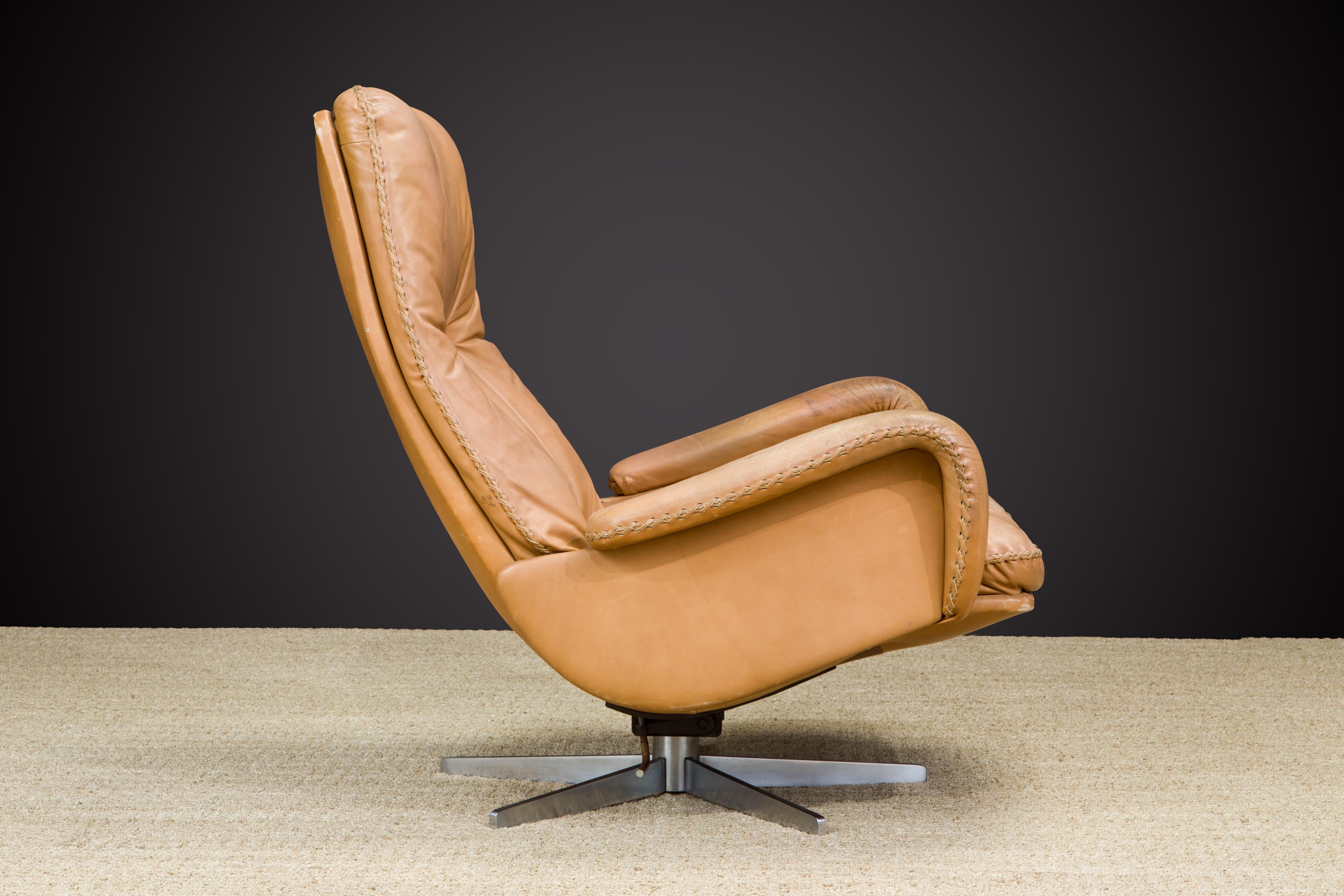 'James Bond' Model S-231 Swivel Lounge Armchair by De Sede, Switzerland, 1960s 1