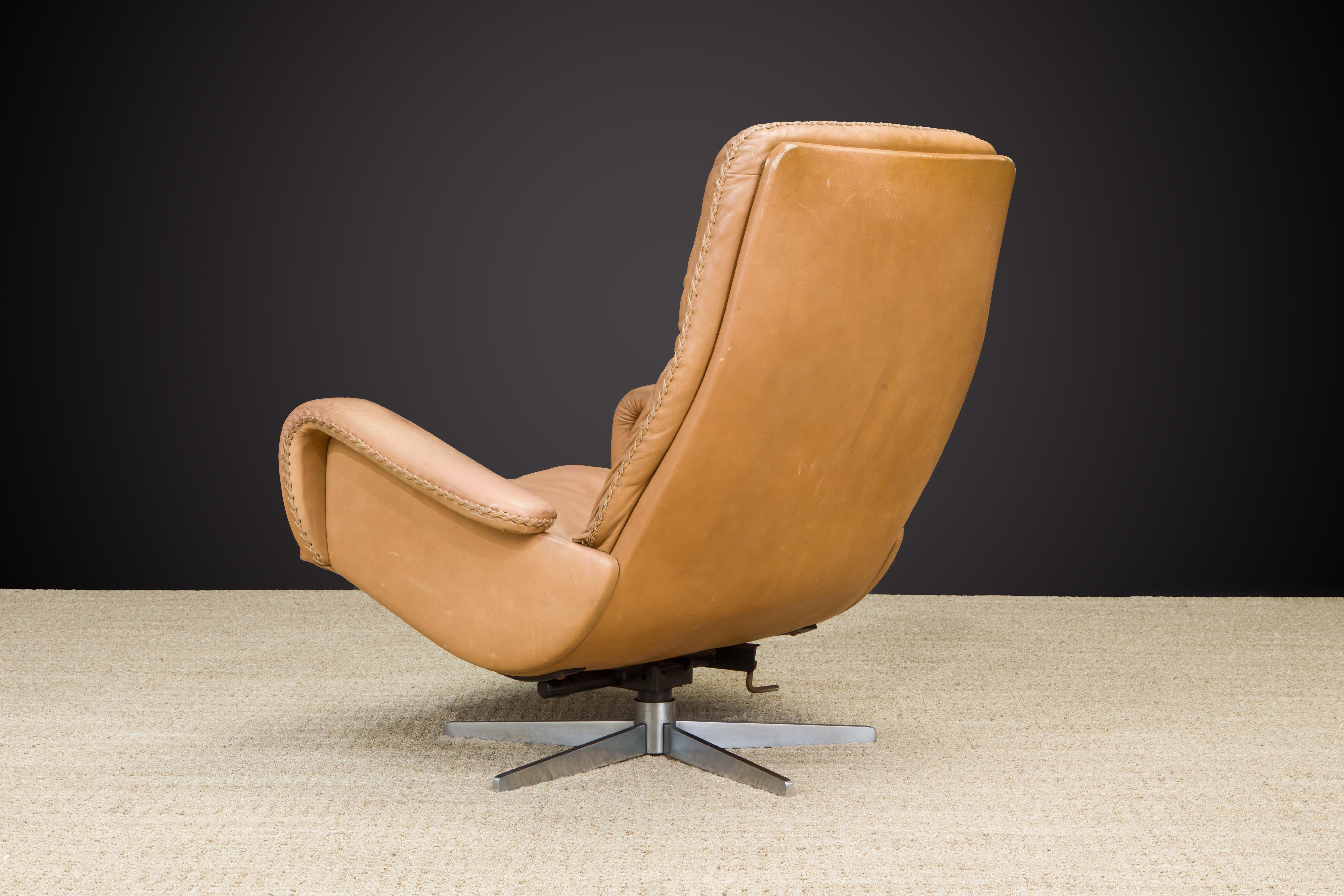 'James Bond' Model S-231 Swivel Lounge Armchair by De Sede, Switzerland, 1960s 5