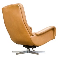 'James Bond' Model S-231 Swivel Lounge Armchair by De Sede, Switzerland, 1960s