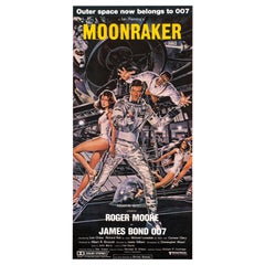 Poster cinematografico australiano originale d'epoca di James Bond "Moonraker", 1979