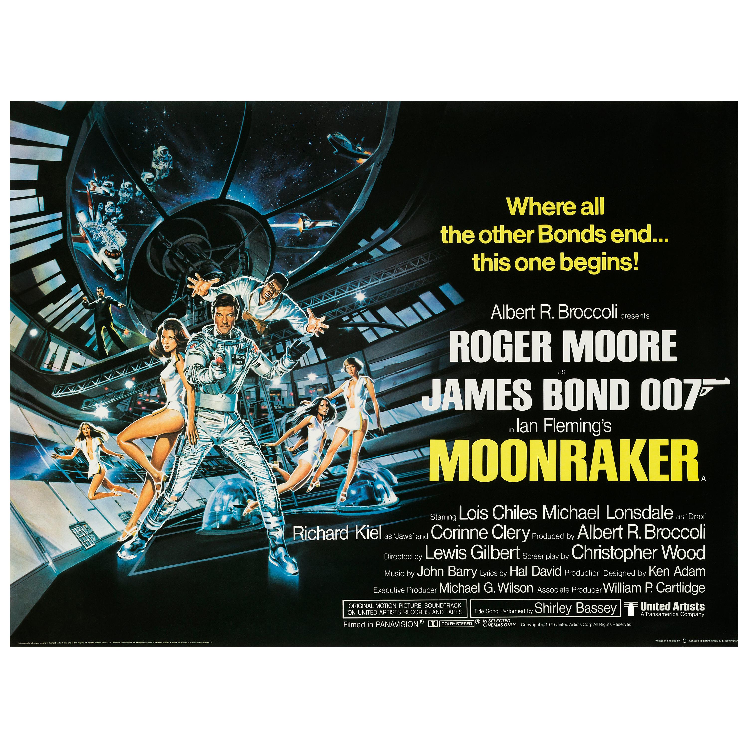 James Bond "Moonraker" Original Vintage Movie Poster, British, 1979