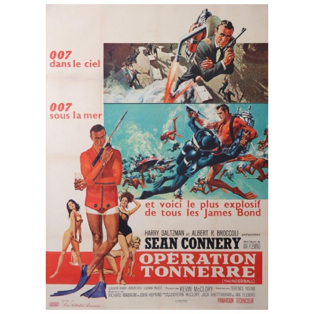 James Bond OPERATION TONERRE – dans le ciel – Sous la mer Original Poster For Sale