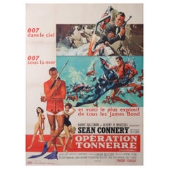Vintage James Bond Operation Tonerre, in the Sky, under the Sea Small Original Poster