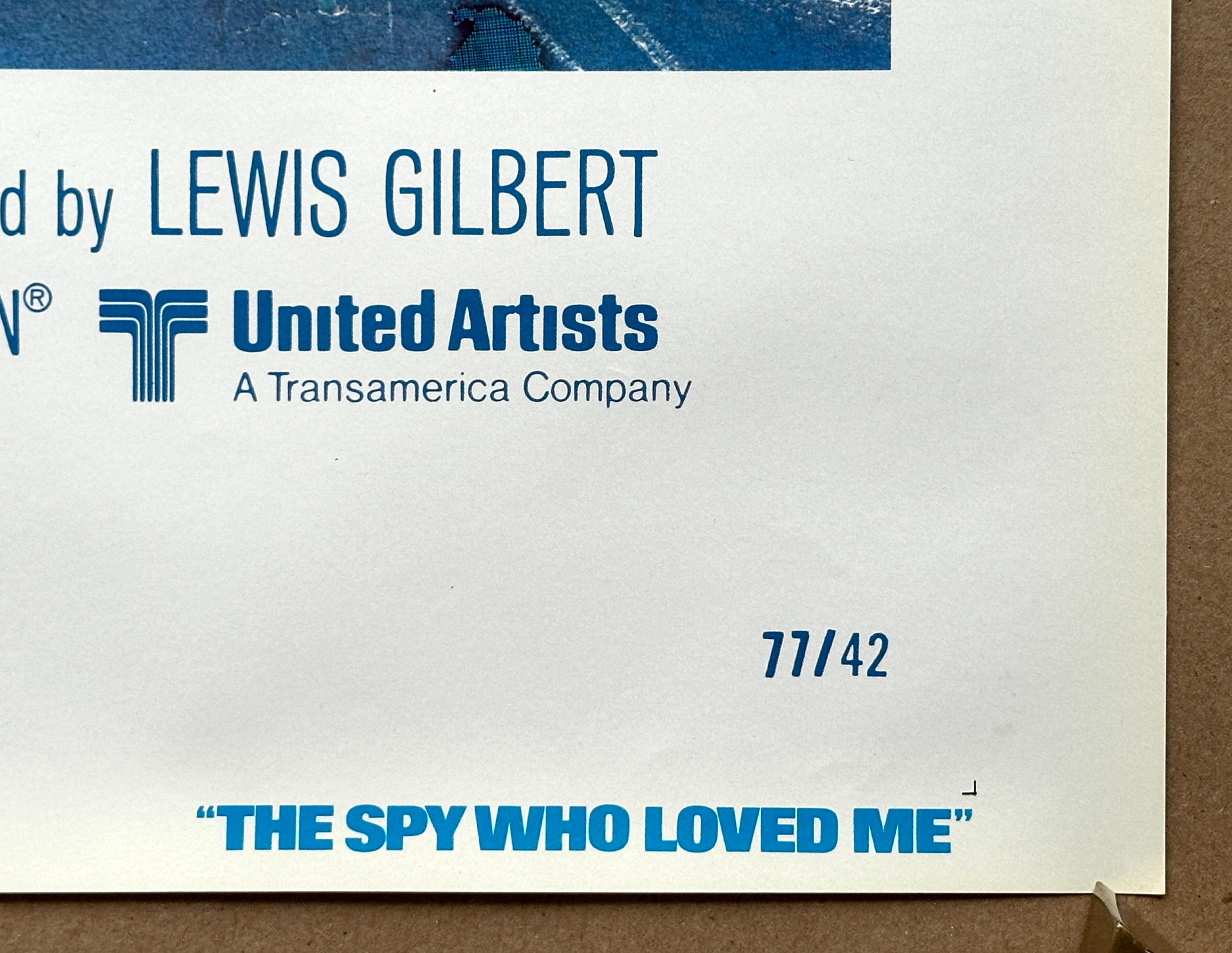James Bond 'The Spy Who Loved Me' Original Vintage Movie Poster, American, 1977 2
