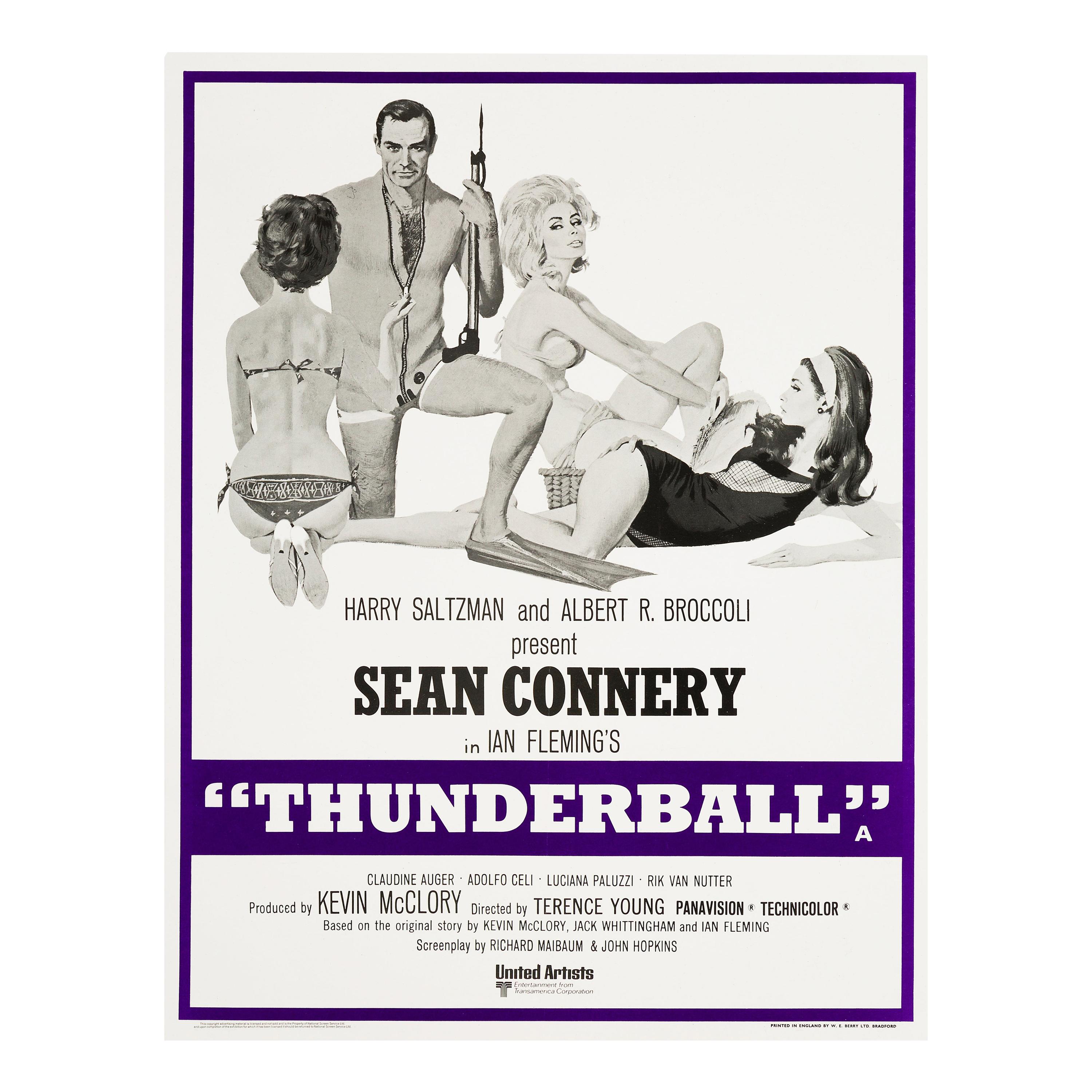 James Bond 'Thunderball' Original Vintage Movie Poster, British, 1973