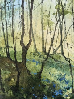 James Bonstow, Bluebells at Greenway, Original Woodland Art, Contemporary Art