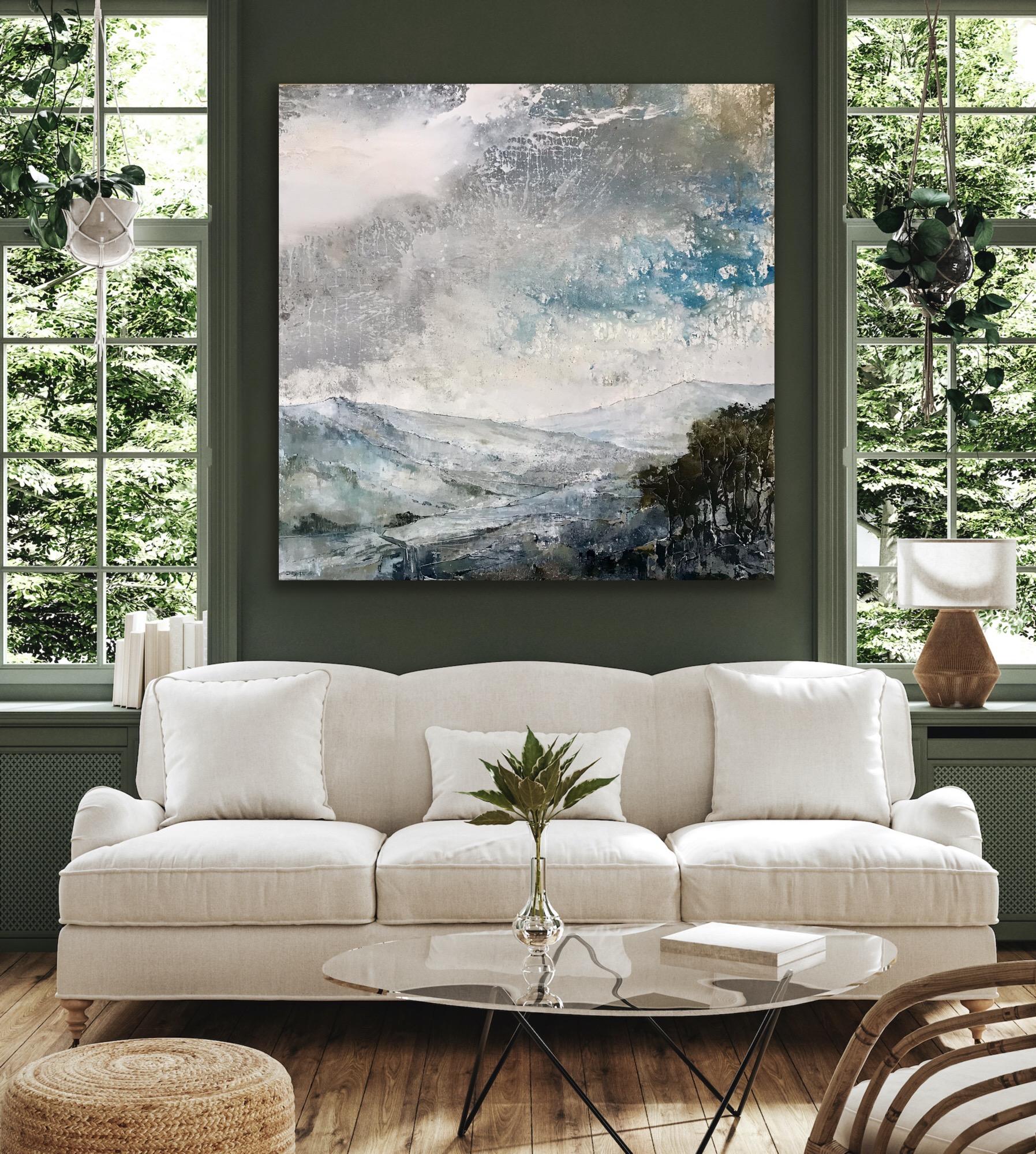 James Bonstow, Delamore IV, peinture de paysage abstrait originale 9