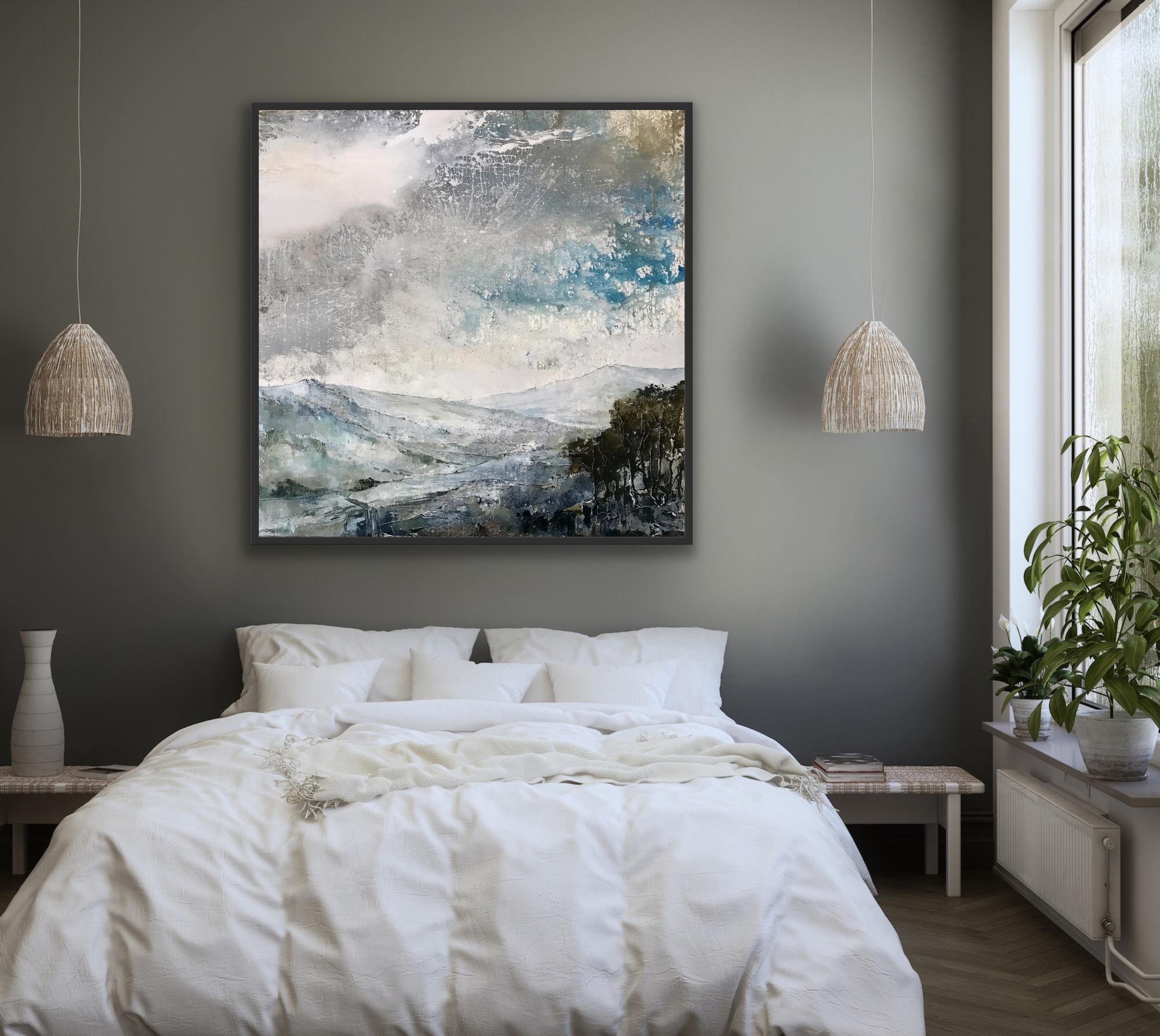 James Bonstow, Delamore IV, peinture de paysage abstrait originale 10