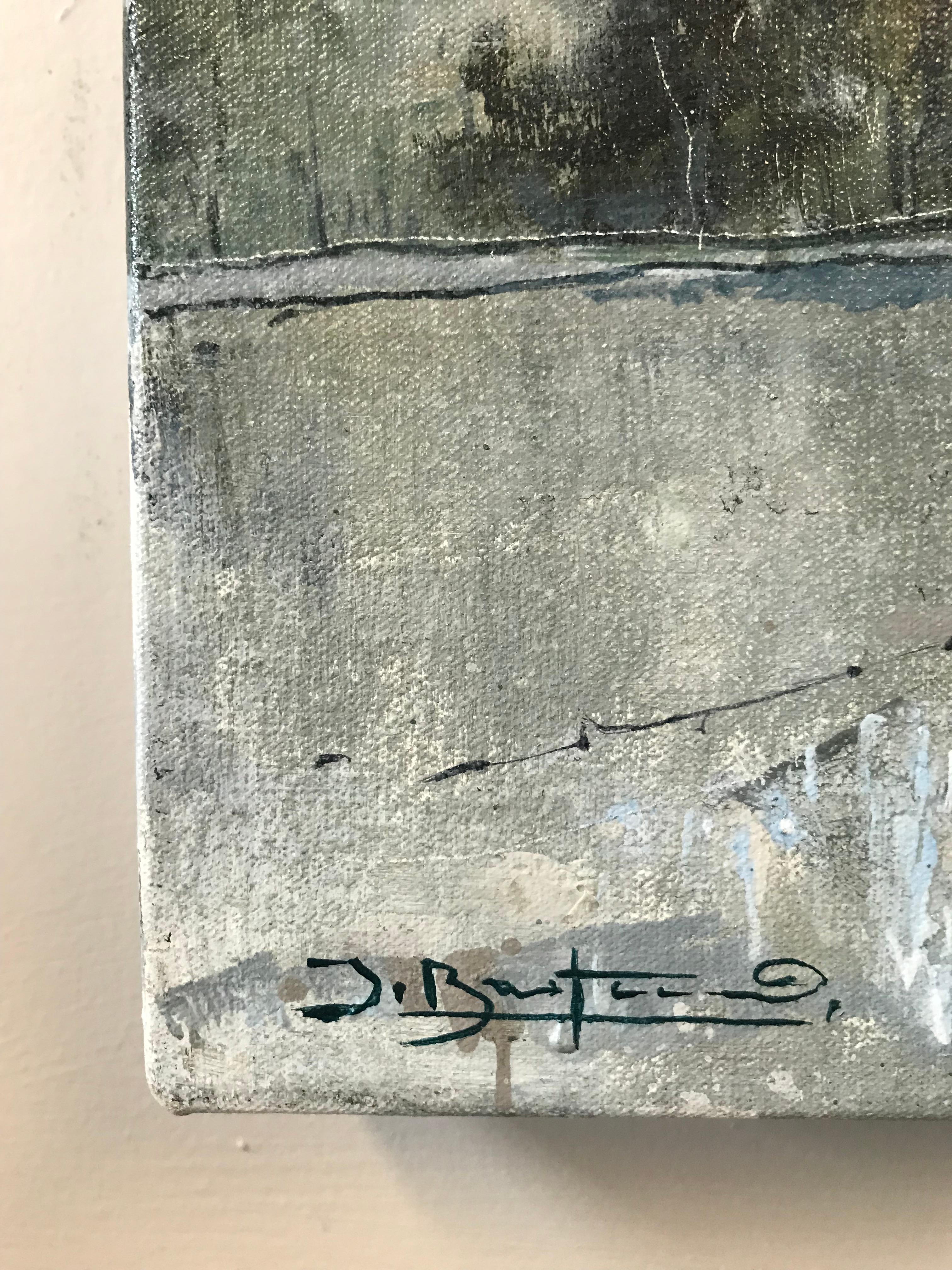 James Bonstow, Delamore IV, peinture de paysage abstrait originale 13