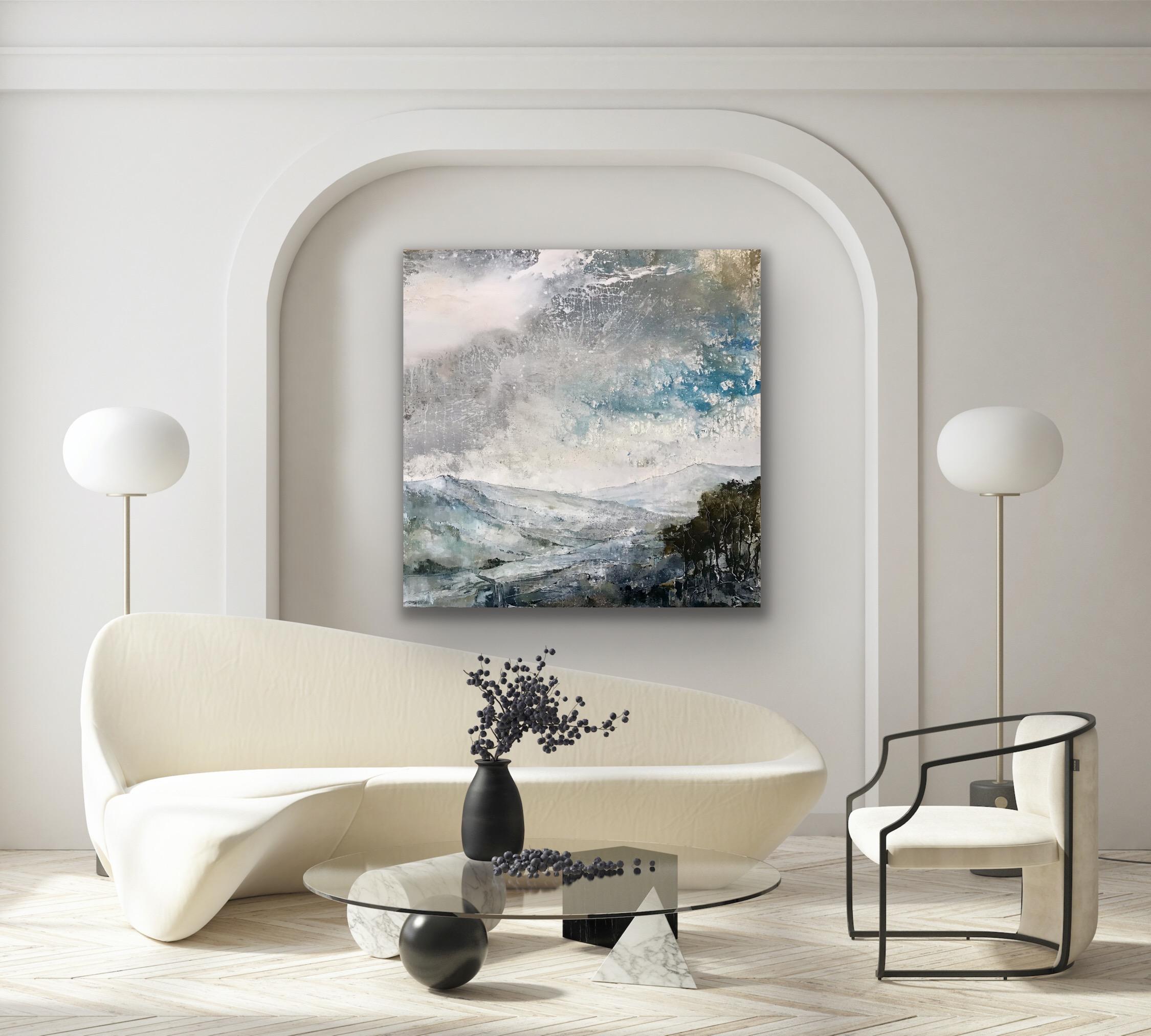 James Bonstow, Delamore IV, peinture de paysage abstrait originale 8