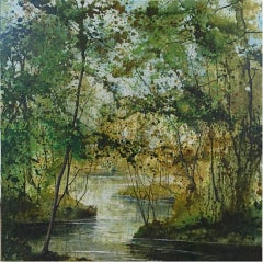 James Bonstow, Río Dardo 2, Pintura original de paisaje, Arte contemporáneo