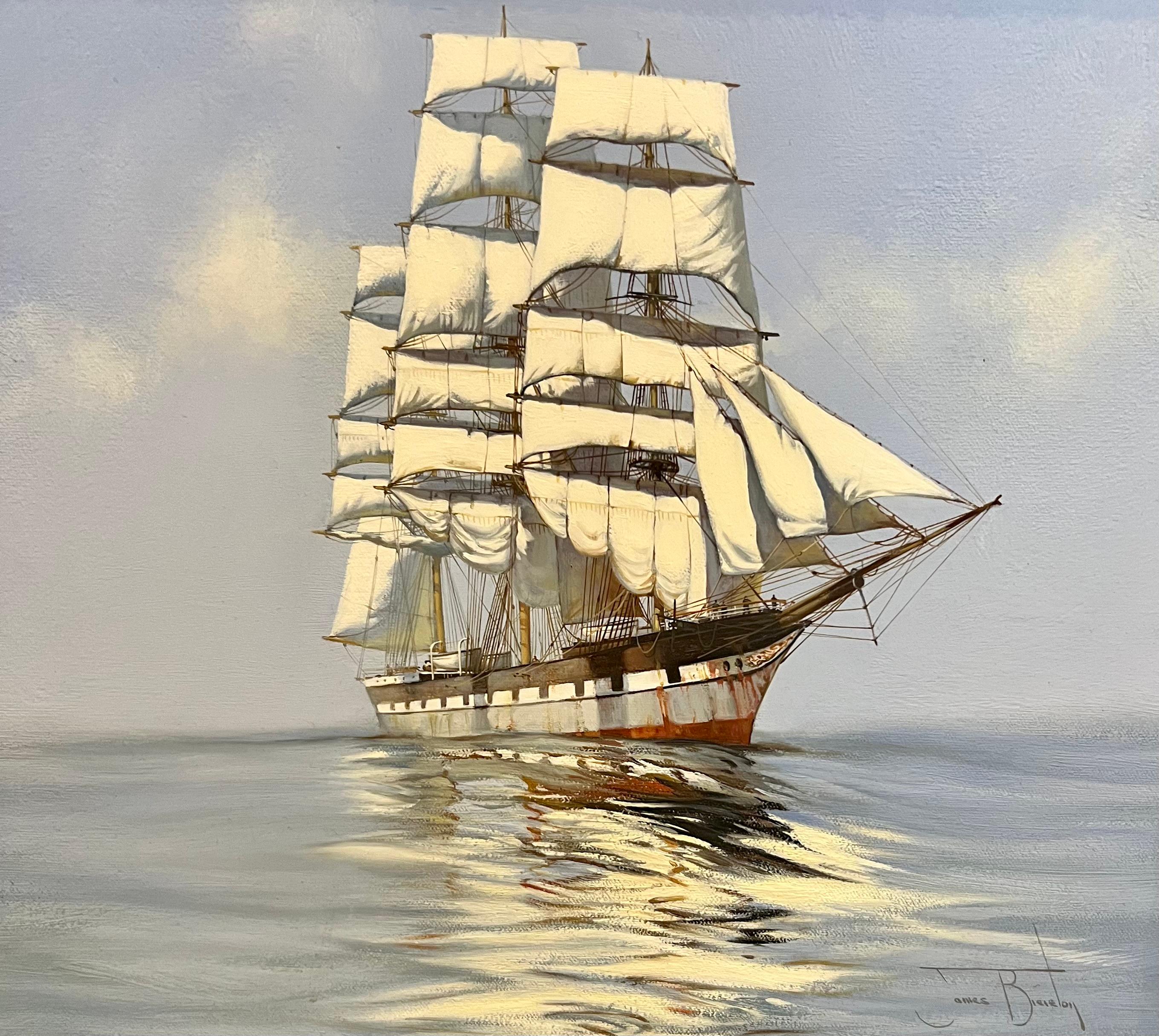 Bruma matinal - Landscape Painting Gris de James Brereton
