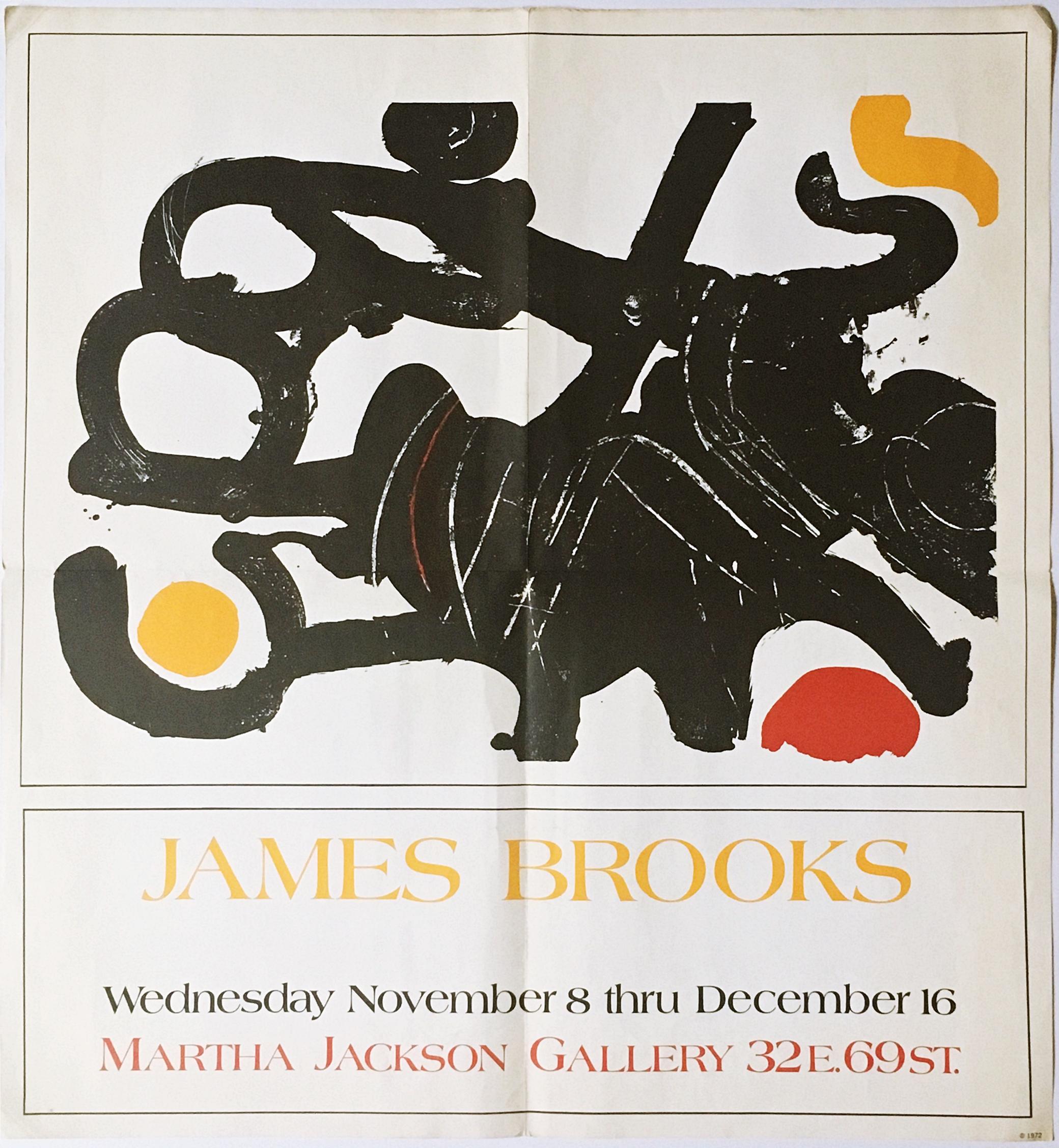 James Brooks à la galerie Martha Jackson (rare affiche expressionniste abstraite) en vente 1