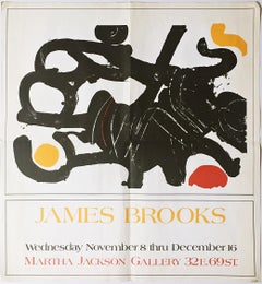 James Brooks presso la galleria Martha Jackson (raro poster dell'Espressionismo Astratto)