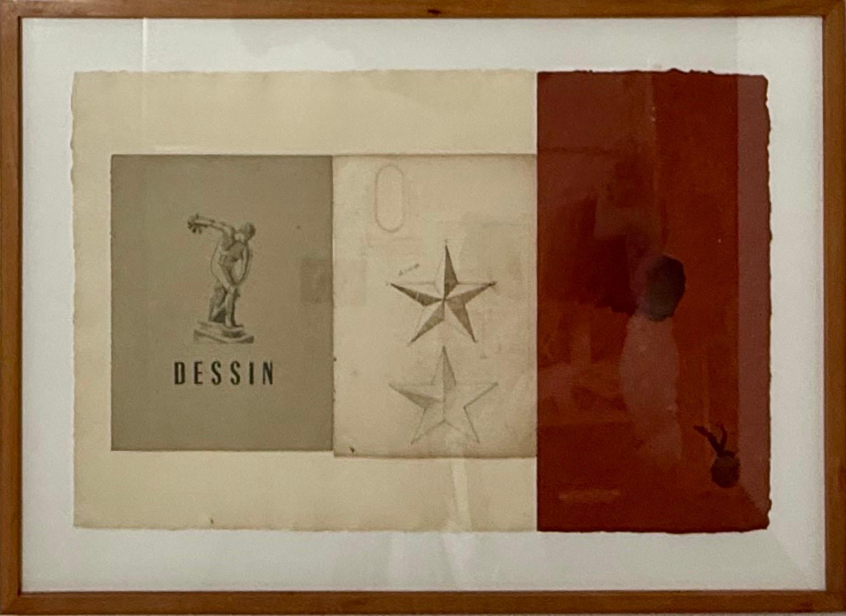 Dessin (Estrella) Técnica mixta Collage con pintura James Brown Galerie Bernd Kluser en venta 1