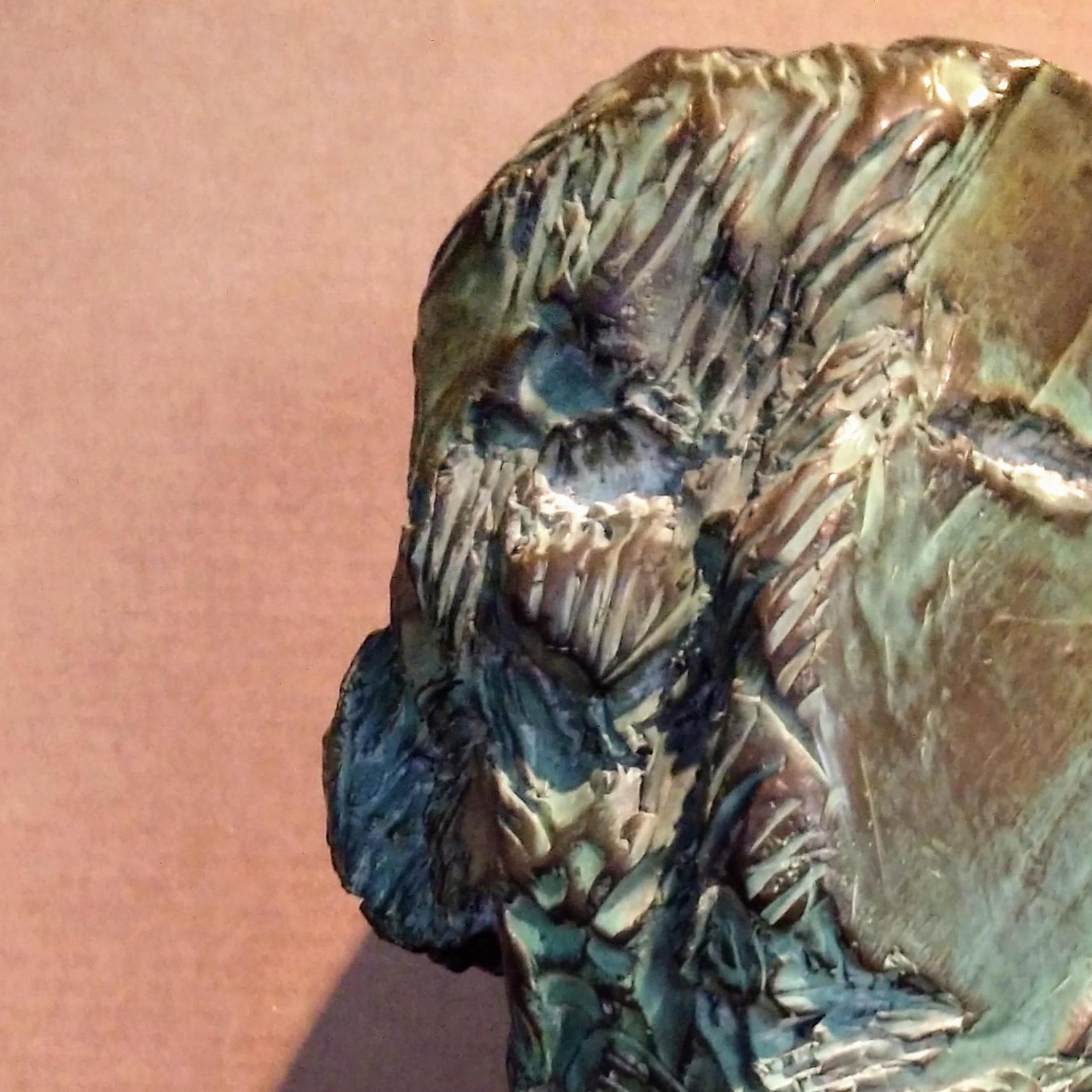 JAMES BROWN Marokkanisch VI - 1993 Bronze-Abstrakte Kopfskulptur aus Bronze - Kleine Auflage – Sculpture von James Brown