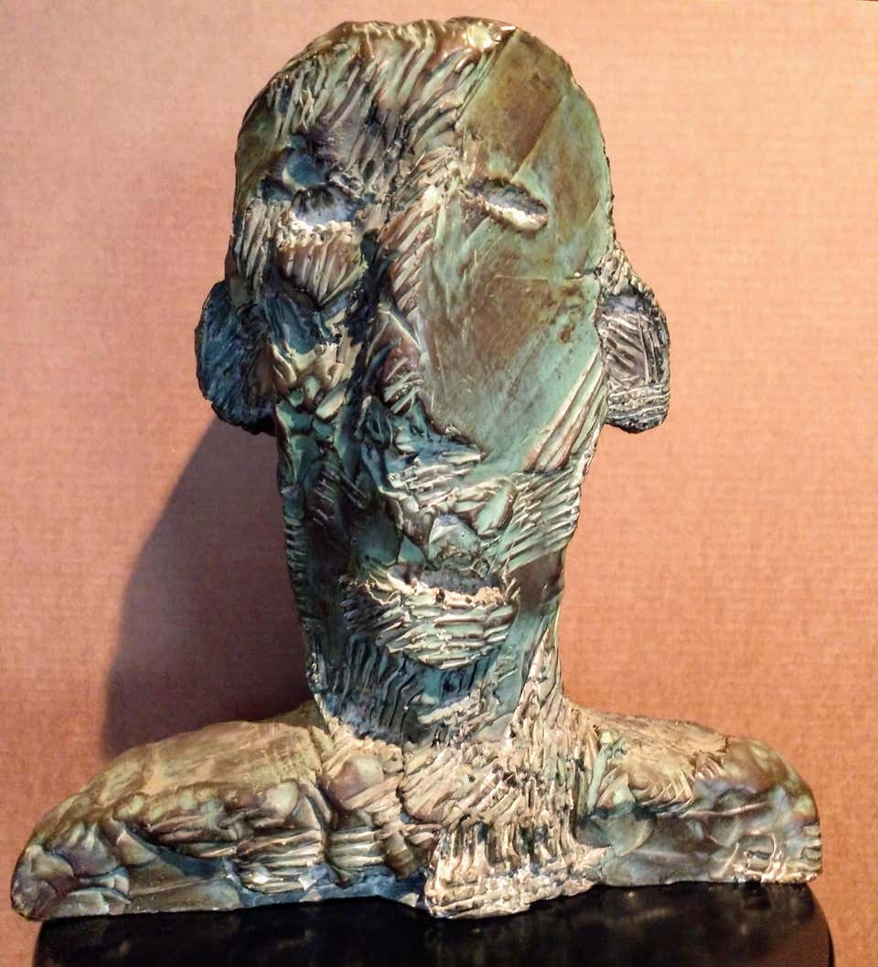 JAMES BROWN Moroccan VI - 1993 Bronze abstract Sculpture of Head - small edition