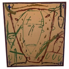 James Brown Tempera on Cardboard circa 1982, 50" x 60"