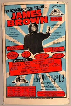 Poster: James Brown, The Godfather of Soul, at the Apollo Theatre, NYC, 1994