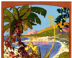 Original Menton “La Perle de la France” Vintage French Riviera Travel Poster