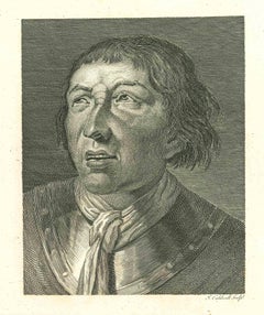 Porträt eines Mannes – Original-Radierung von James Caldwall – 1810
