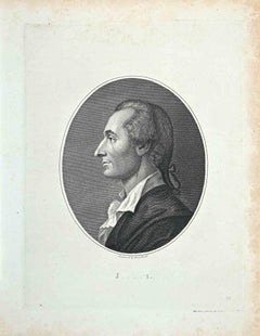 Portrait of J....I - Original Etching by James Caldwall - 1810