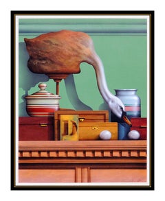 James Carter Large Original Painting Oil On Canvas Board Signed Still Life Art