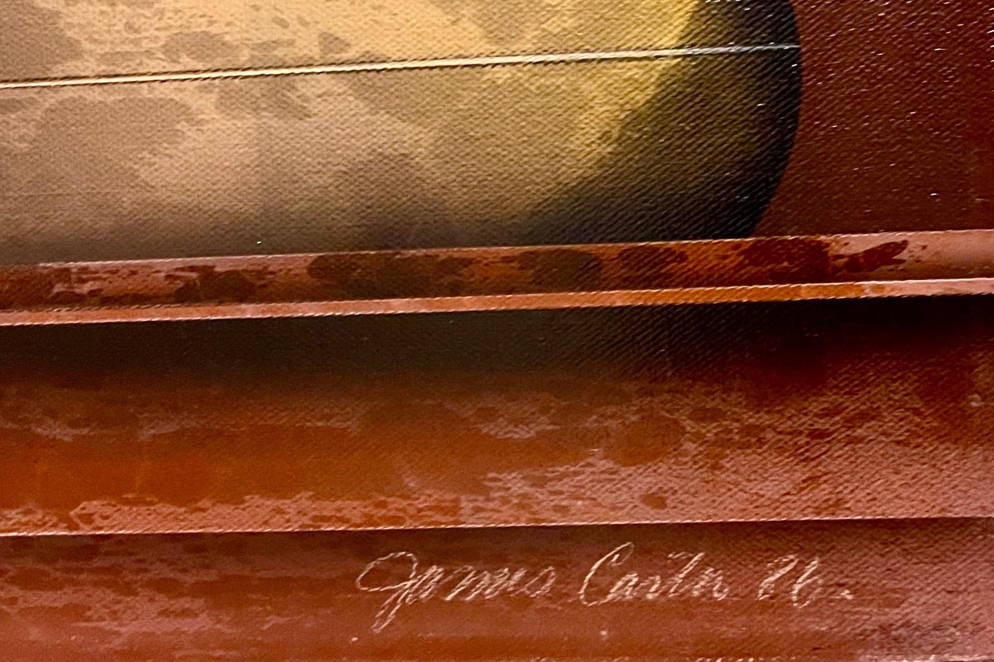 Pintura al aerógrafo trampantojo sobre lienzo Señuelo de pesca para patos James Carter en venta 3
