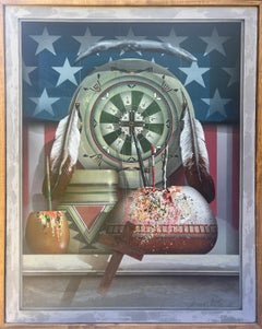 Sin título, pintura acrílica realista americana sobre lienzo de James Carter
