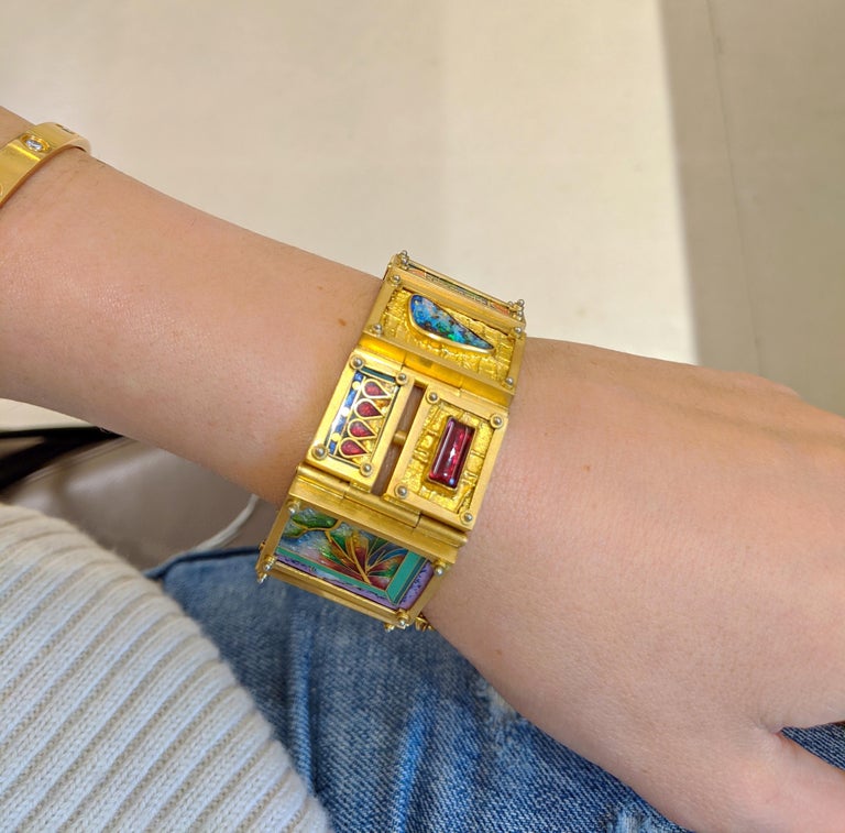 James Carter "Piece Unique" 18KT YG, Enamel and Semi Precious Artisan