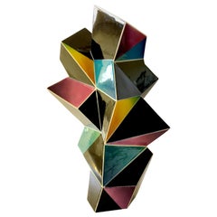 James Caswell Davis 1987 California Postmodernist Sculptural Ceramic Vase