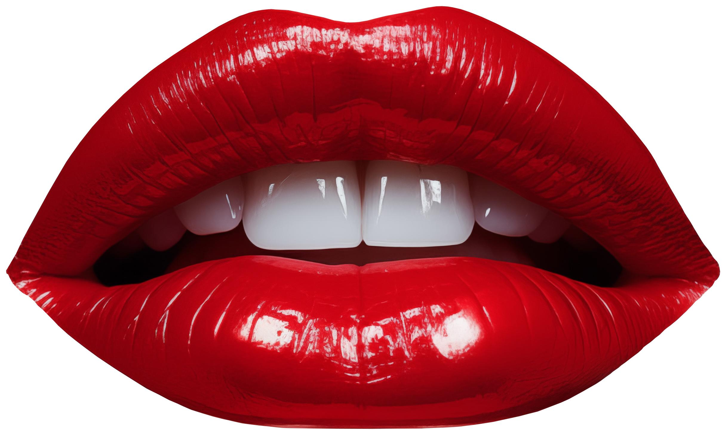 James Chadwick  Color Photograph – Rouge Libre, Classic Red Lips