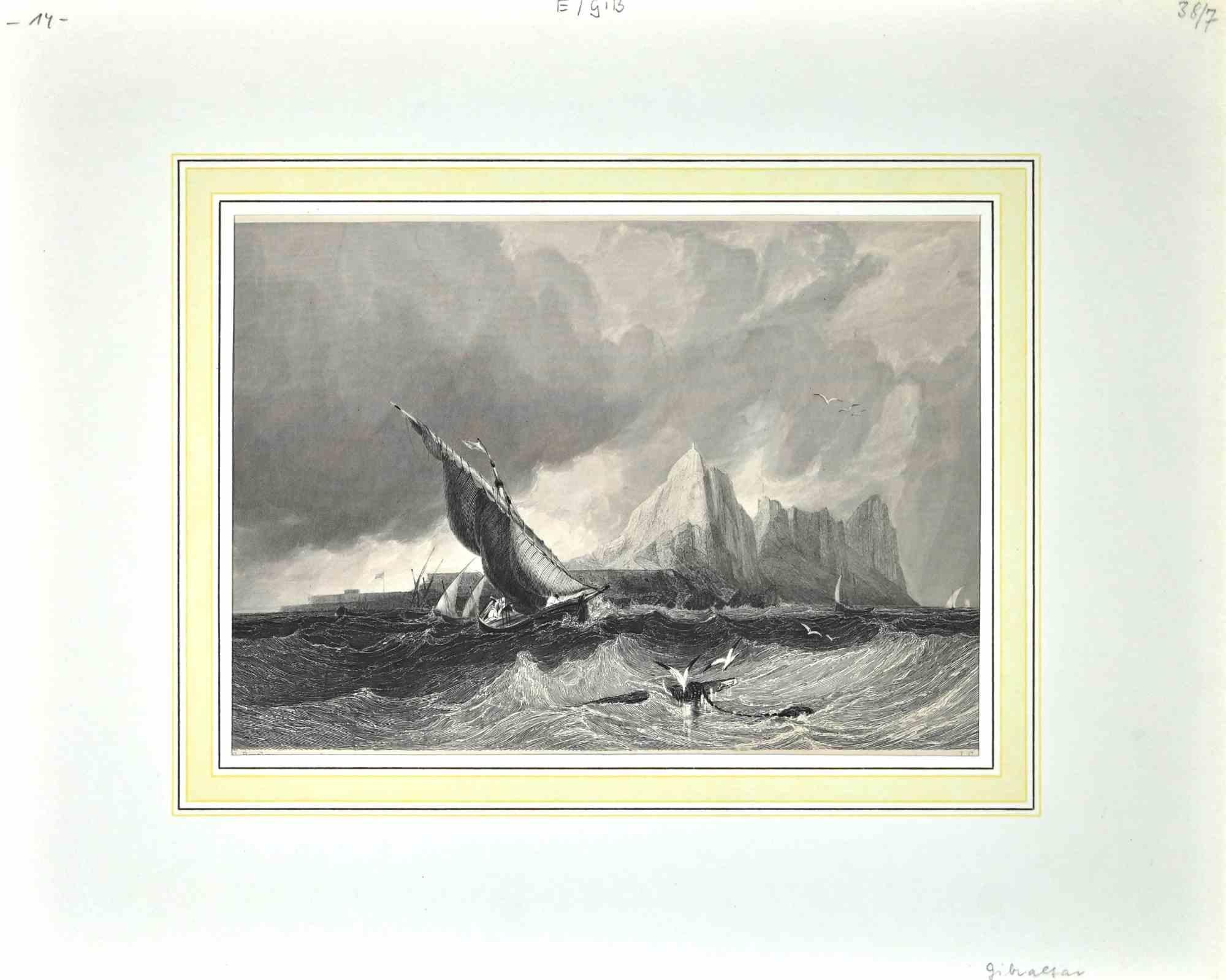 Gibraltar From The Sea is a lithograph realized by James Charles Armytage in 1940.

Signed on the plate and titled on the lower.

Included a Pasepartout:24 x 30 cm

Good conditions with slight foxing.