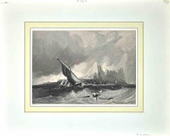 Gibraltar From The Sea – Radierung von James Charles Armytage – Gibraltar From The Sea – 1940