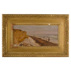 James Charles 'English, 1851-1906', "Beach at Sunset" Painting