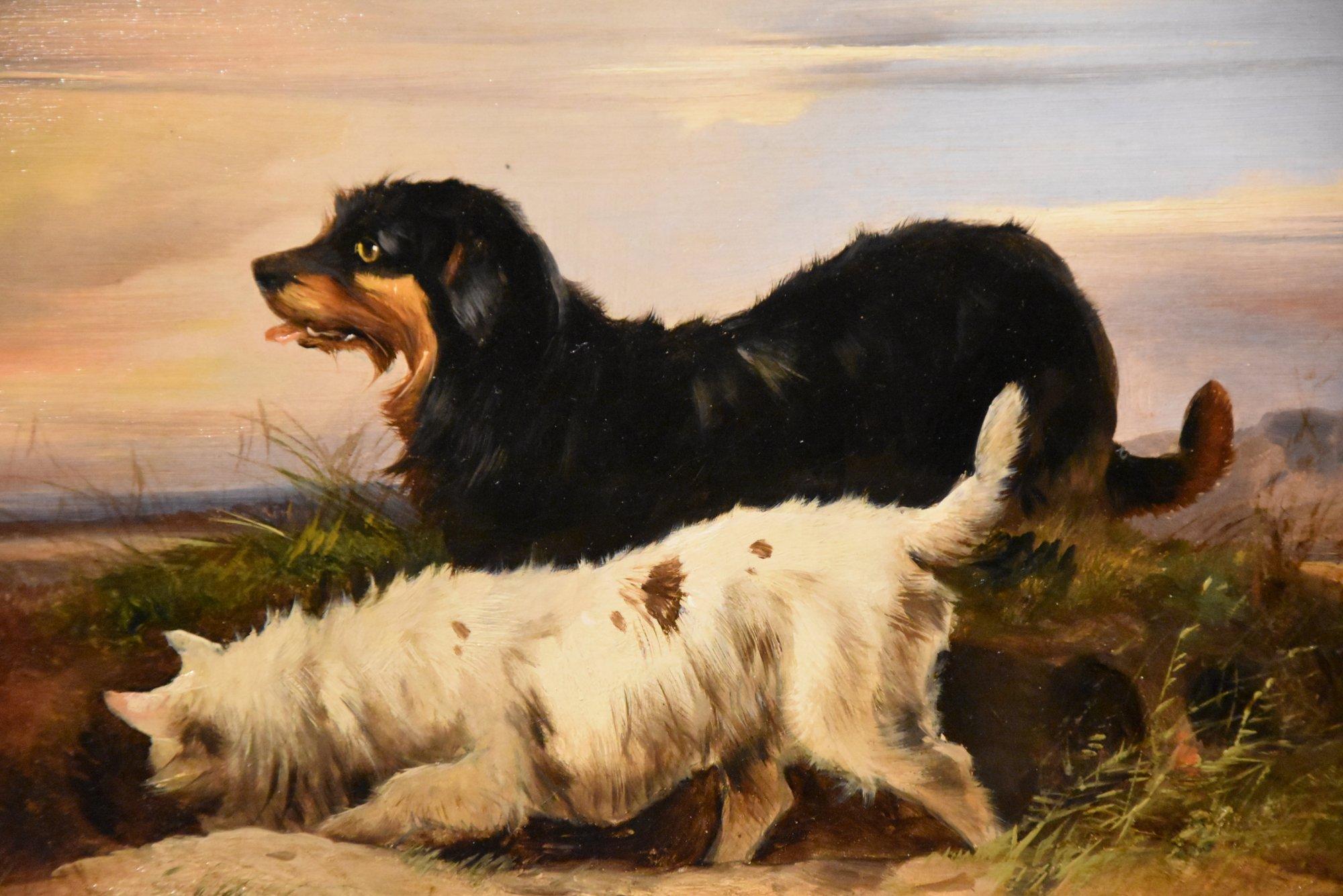 Coppia di dipinti a olio di James Charles Morris 