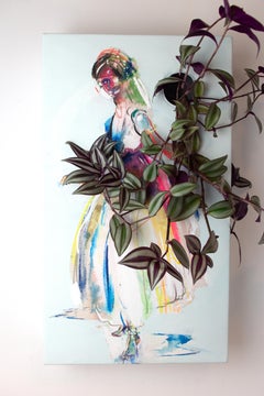 Kathak original emerging artist signed acrylic paint home interiors