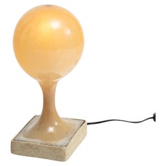 Sculptural Resin and Natural Fiber Balloon Table Lamp by James Cherry