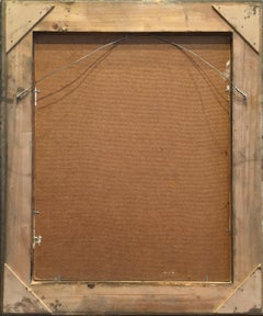"Teiera in ottone con cachi e papaveri" di James Cobb; incorniciata, 20" x 16", 2023