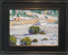 "Foothill Landscape" by James Cobb; Framed 12" x 15.5" Oil Painting on Canvas