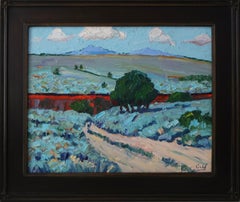 'Taos Ditch' by James Cobb; Framed Oil on Canvas, 21" x 25", 2020