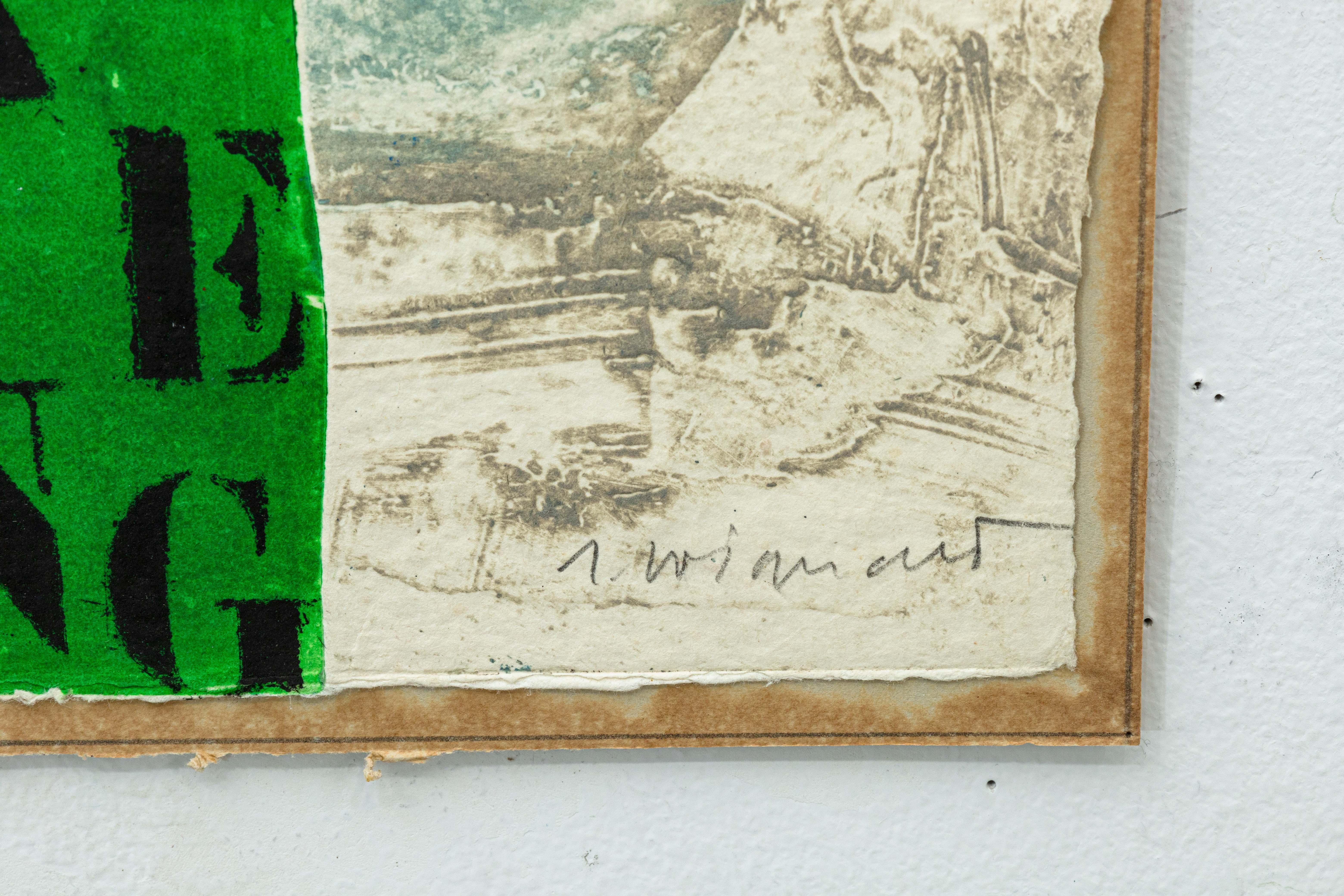 James Cognard Signed Postmodern Carborundum Etching on Hand Made Paper en venta 6