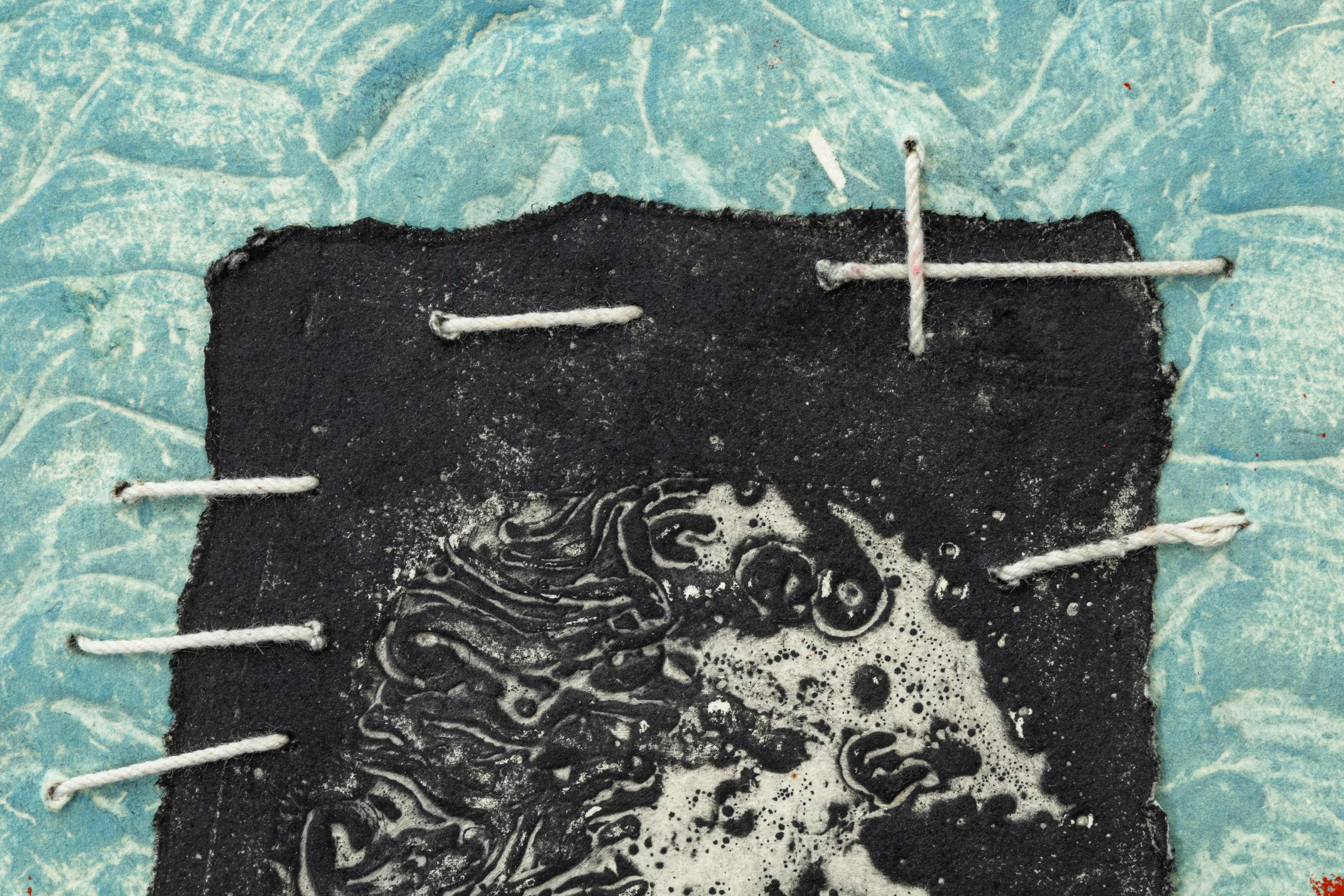 James Cognard Signed Postmodern Carborundum Etching on Hand Made Paper en Bueno estado para la venta en Keego Harbor, MI