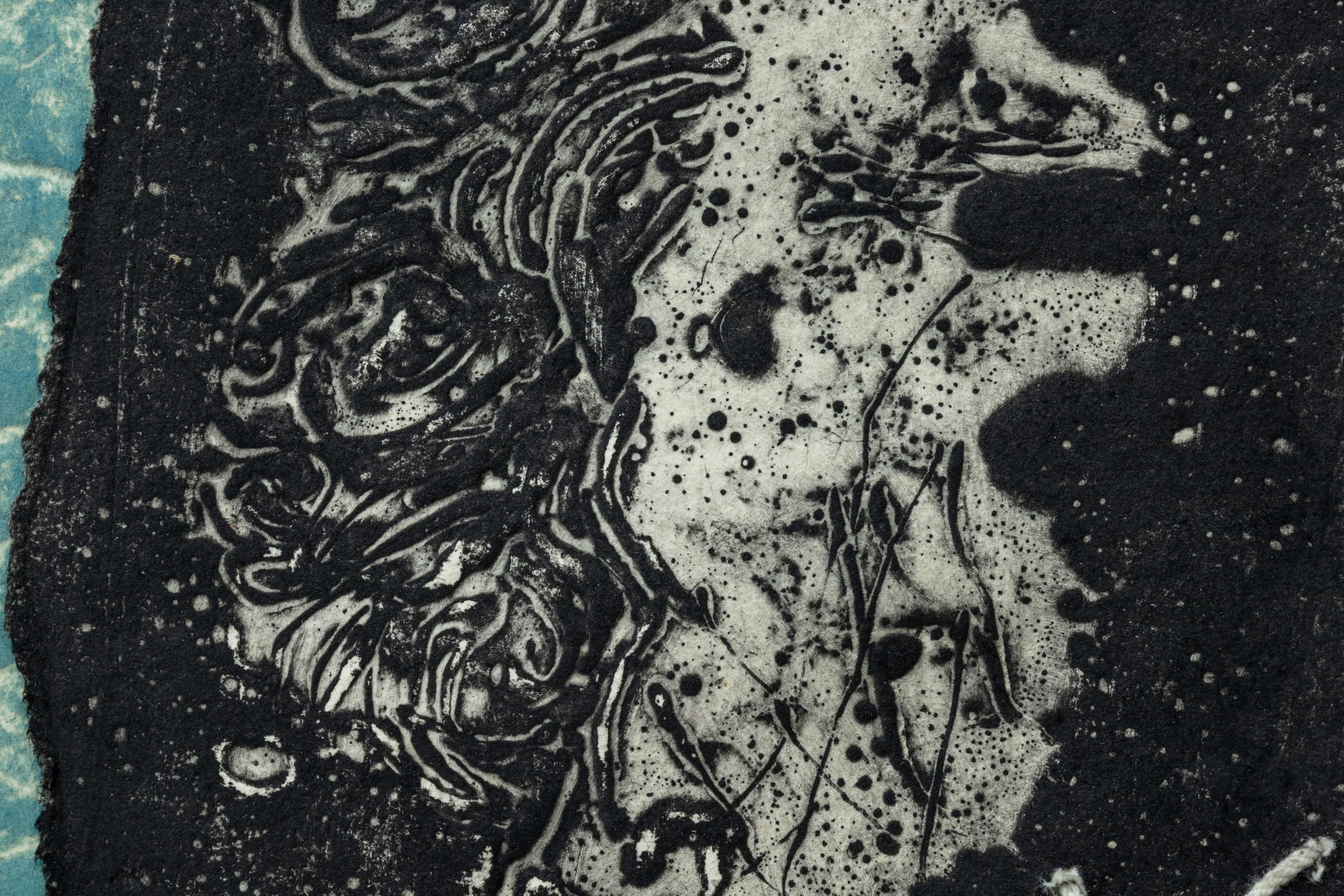James Cognard Signed Postmodern Carborundum Etching on Hand Made Paper finales del siglo XX en venta