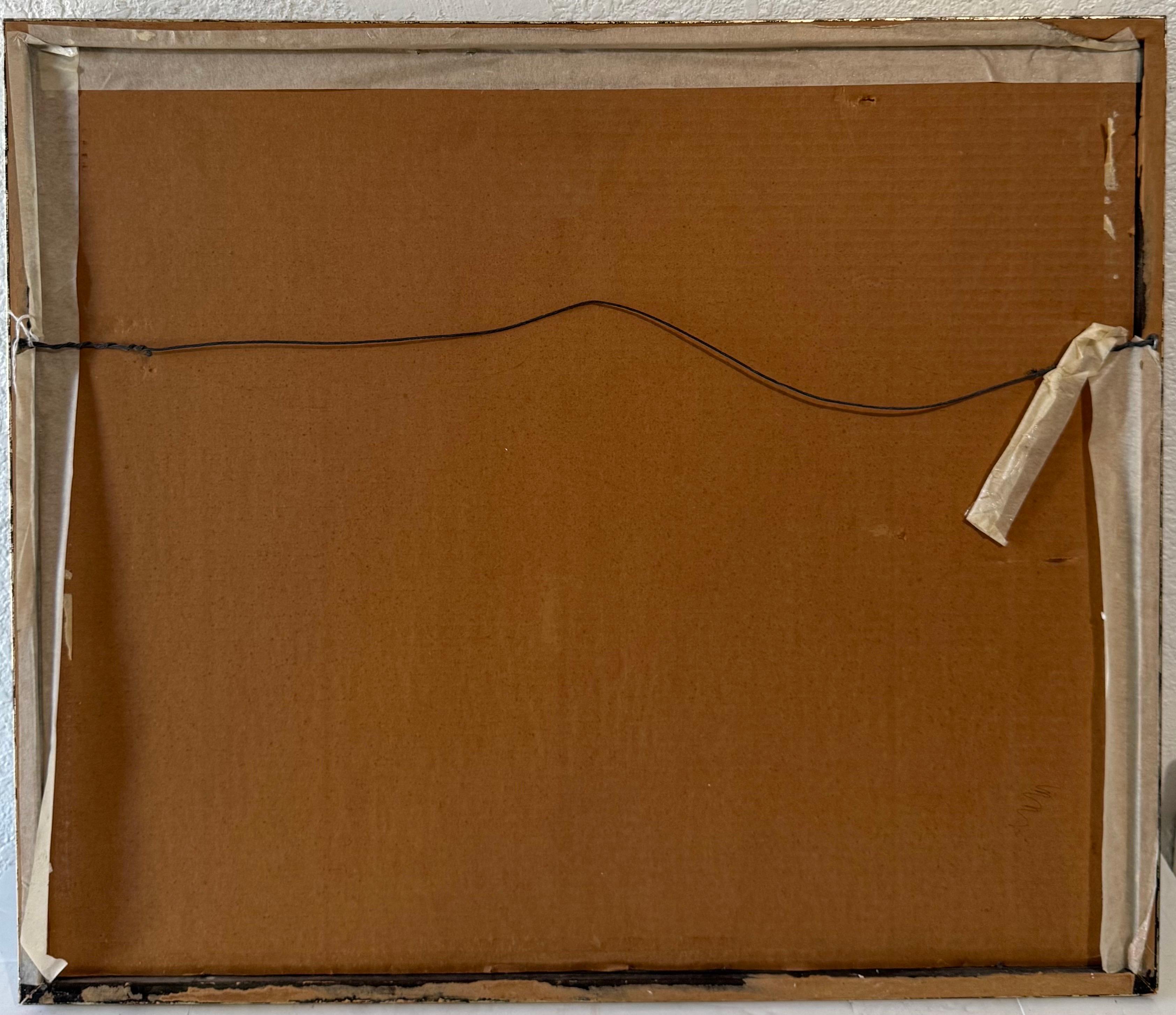Quadro astratto a texture della Pop Art francese modernista con lettere incise in vendita 6